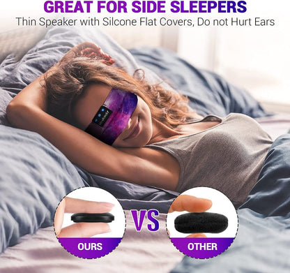 Sleep Headphones Bluetooth Headband Sleeping Wireless Headband Headphones with Thin HD Stereo Speakers Perfect for Side Sleepers, Sport, Yoga, Travel